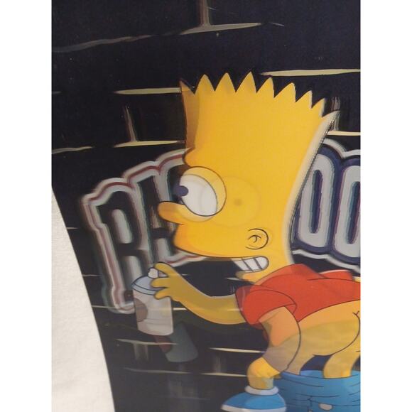Bart Simpson 3D Movement backwoods Holographic Poster Shorts On/Off But Vintage - Picture 11 of 16